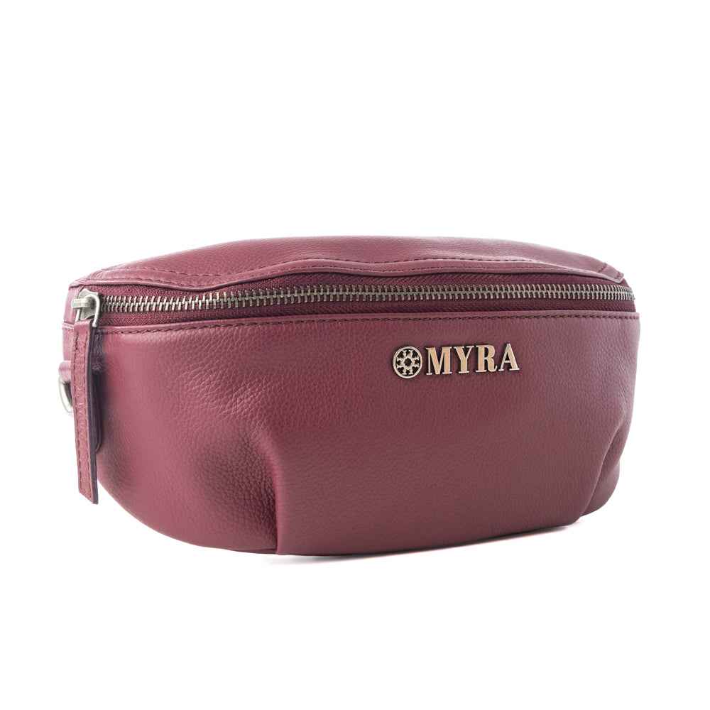 Myra Wild Plum Range Leather Fanny Pack in Ranch Ruby