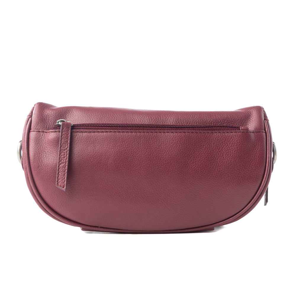 Myra Wild Plum Range Leather Fanny Pack in Ranch Ruby