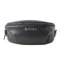 Myra Blackthorn Range Leather Fanny Pack in Sailor Black
