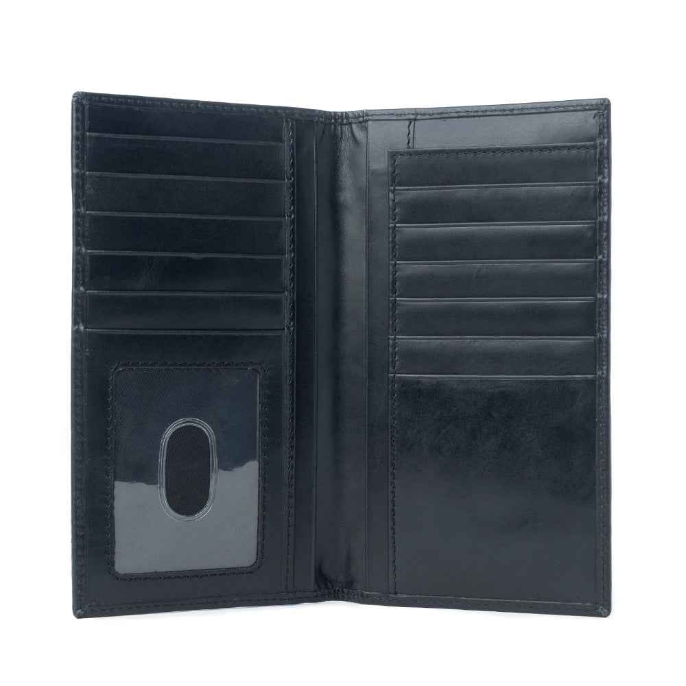 Myra Frontier Mark Hairon Leather Wallet for Men in Dusthorn Black