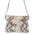 Myra Eden Mirage Leather Bag in Ivory Snake Print