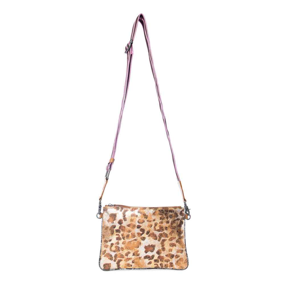 Myra Safari Dawn Leather Bag in Golden Snake Print