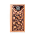 Myra Starweave Dusk Handtooled Leather Wallet for Men in Aged Sienna