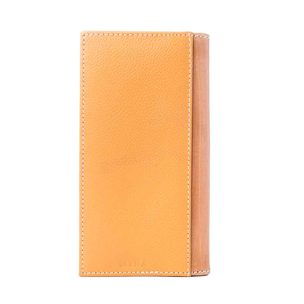 Myra Starweave Dusk Handtooled Leather Wallet for Men in Aged Sienna