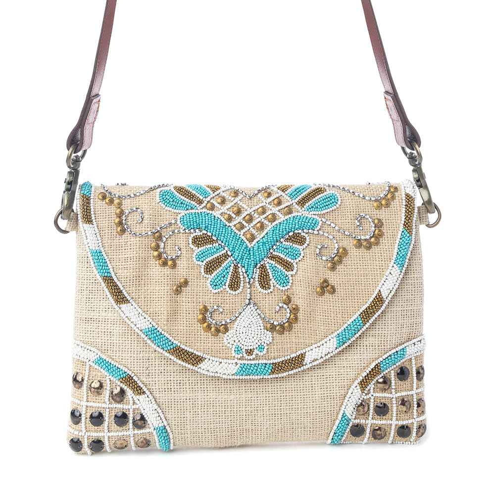 Myra Desert Phoenix Crossbody Bag in Aqua Jewel