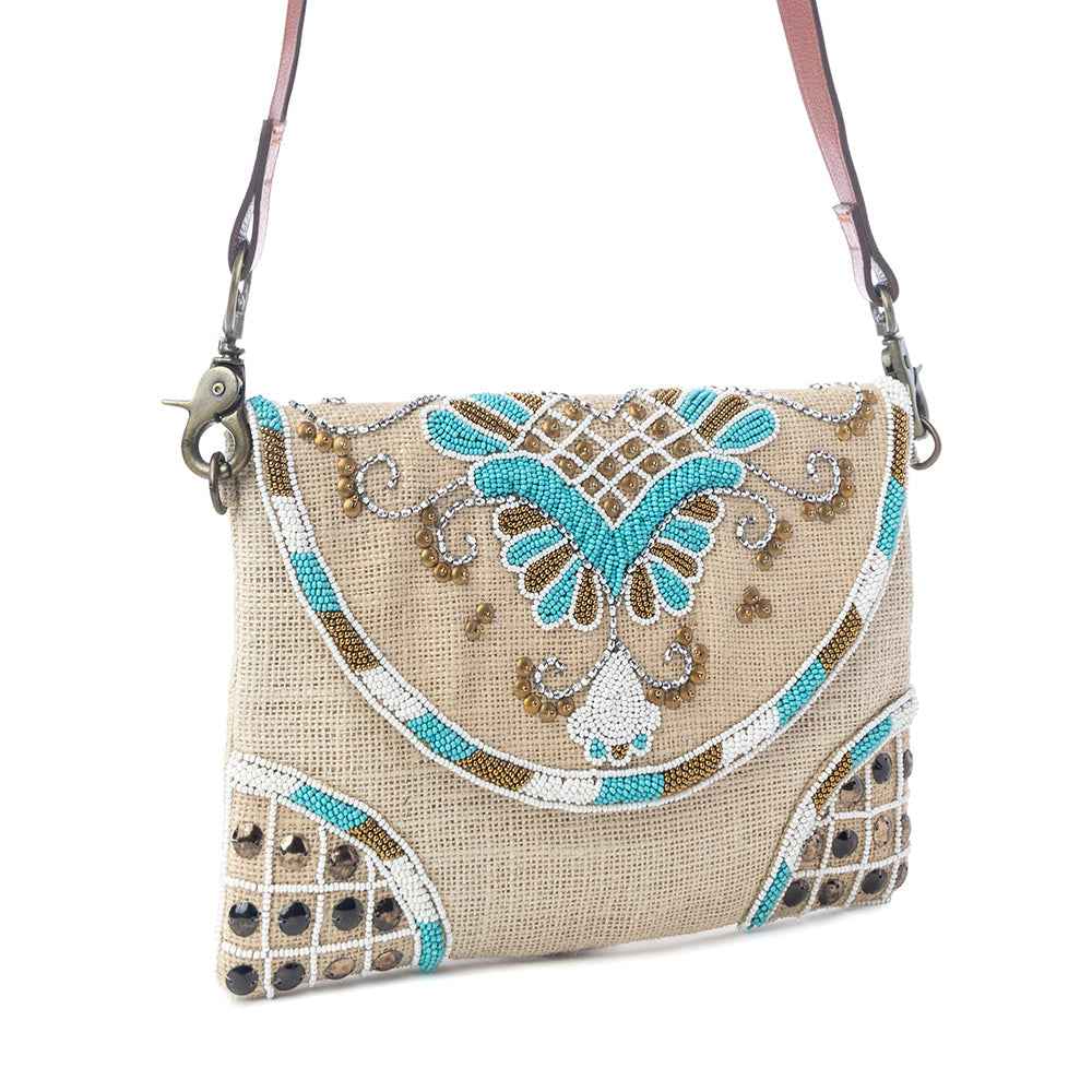 Myra Desert Phoenix Crossbody Bag in Aqua Jewel