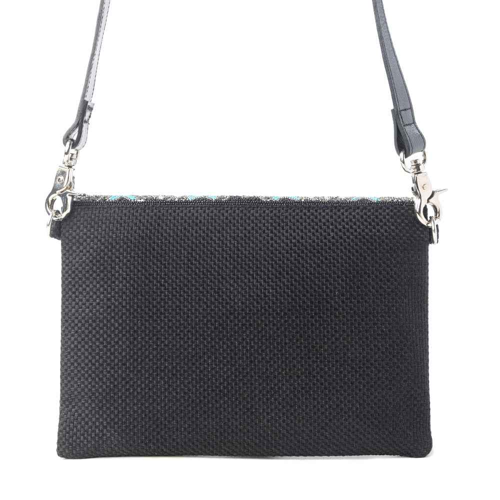 Myra Sahara Sky Crossbody Bag in Frosted Black