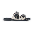 Myra Midnight Grove Hairon Leather Sandals in Ranch Ivory