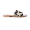 Myra Mojave Herd Hairon Leather Sandals in Creamhide White