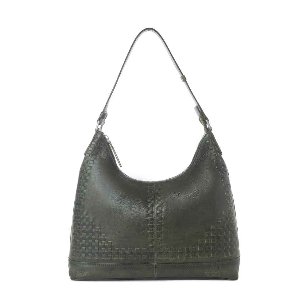 Myra Zidana Marlowe Dusk Veg Tanned Leather Bag in Twilight Smoke