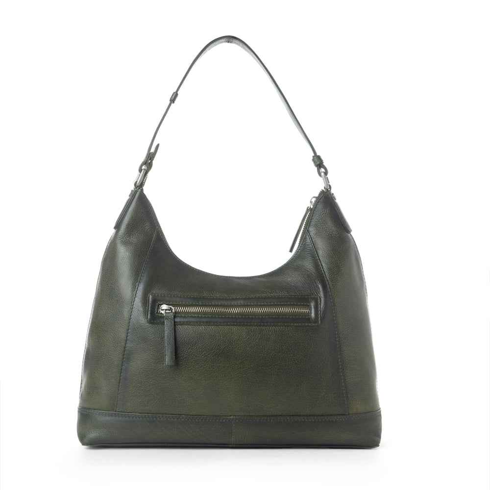 Myra Zidana Marlowe Dusk Veg Tanned Leather Bag in Twilight Smoke