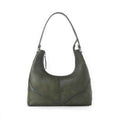 Myra Zidana Winchester Loop Veg Tanned Leather Shoulder Bag in Midnight Olive
