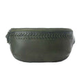 Myra Zidana Amarillo Handstitched Veg Tanned Leather Fanny Pack in Saddle Moss