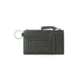 Myra Zidana Vino Braided Veg Tanned Leather Wallet in Moss Noir