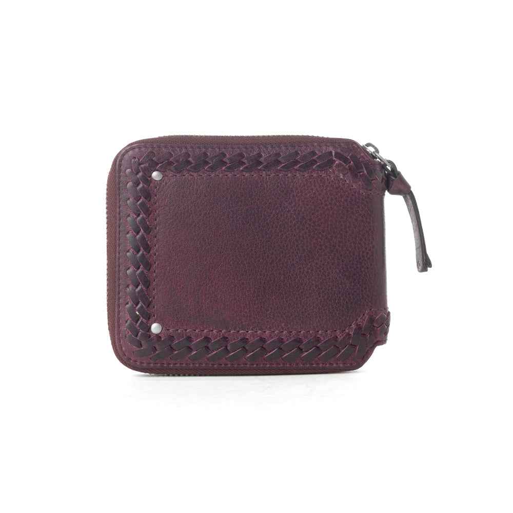 Myra Zidana Dante Men's Veg Tanned Leather Wallet in Plumwood