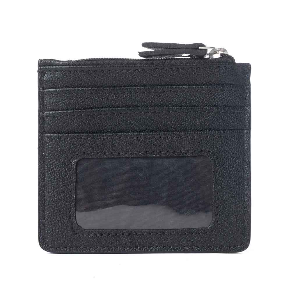 Myra Briar Creek Handtooled Leather Credit Card Holder in Ebony Caramel