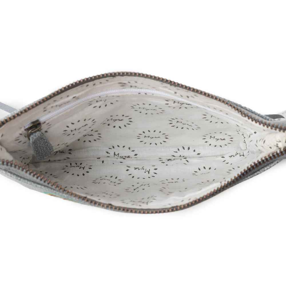 Myra ThunderFly Fringed Leather Bag in Silver Dust