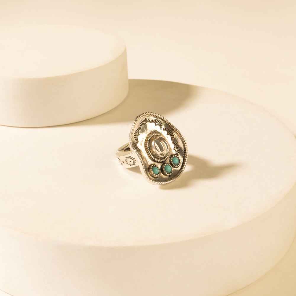 Myra Western Crown Ring in Turquoise