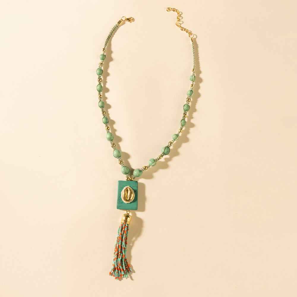Myra Sun strung beaded necklace in Turquoise