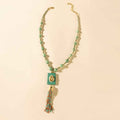 Myra Sun strung beaded necklace in Turquoise