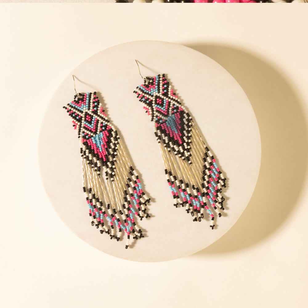 Myra Tidal treasure beaded earring in Ivory