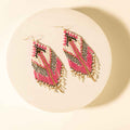 Myra Wildloom Chevron Drops in Dusty Rose