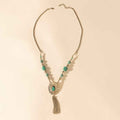 Myra Relic Pendant Necklace in Turquoise Vein