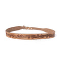 Myra Western Vine Leather Hat Belt in Saddle Tan