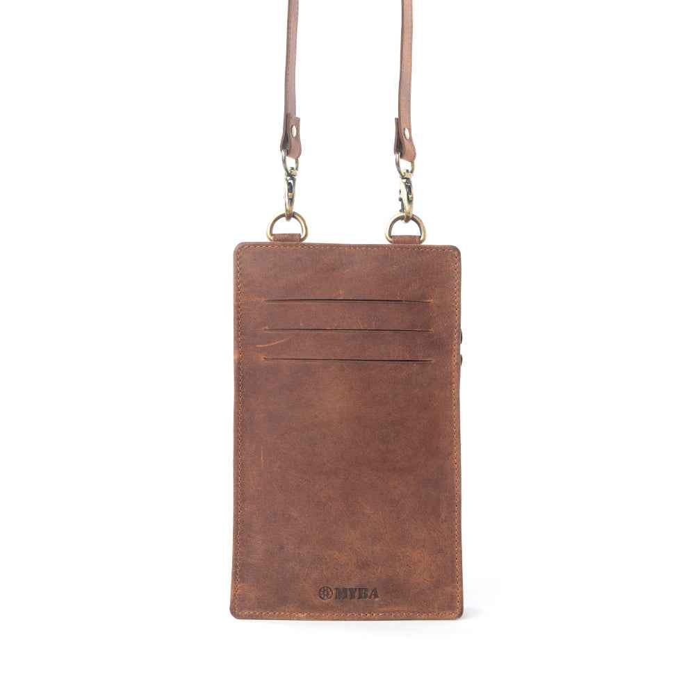 Myra Duneland Rise Handtooled Bag in Brindle Ivory