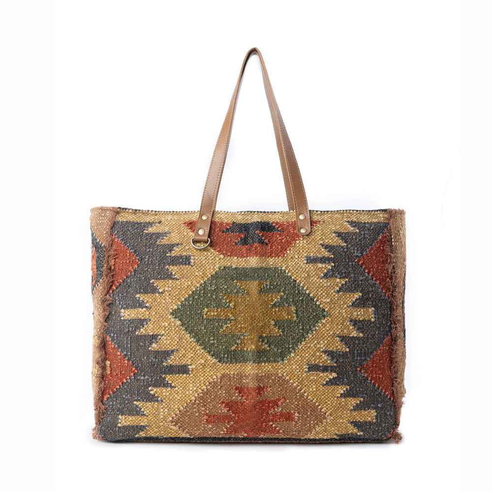 Myra Prairie Crest Weekender Bag in Mustard Yellow
