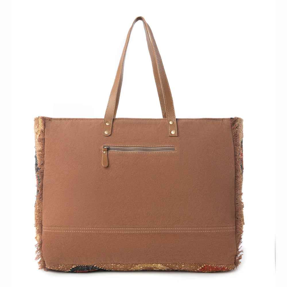 Myra Prairie Crest Weekender Bag in Mustard Yellow