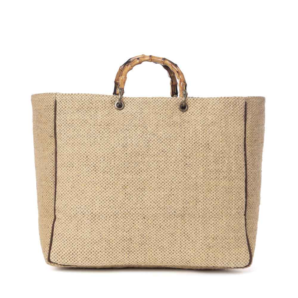Myra Desert Loom Jute Weekender Bag in Saffron Dune
