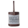 Myra Textura Cotton & Leather Wine Holder in Saddle Frost