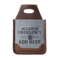 Myra Barrelcut Leather & Canvas Beer Holder in Cedar White