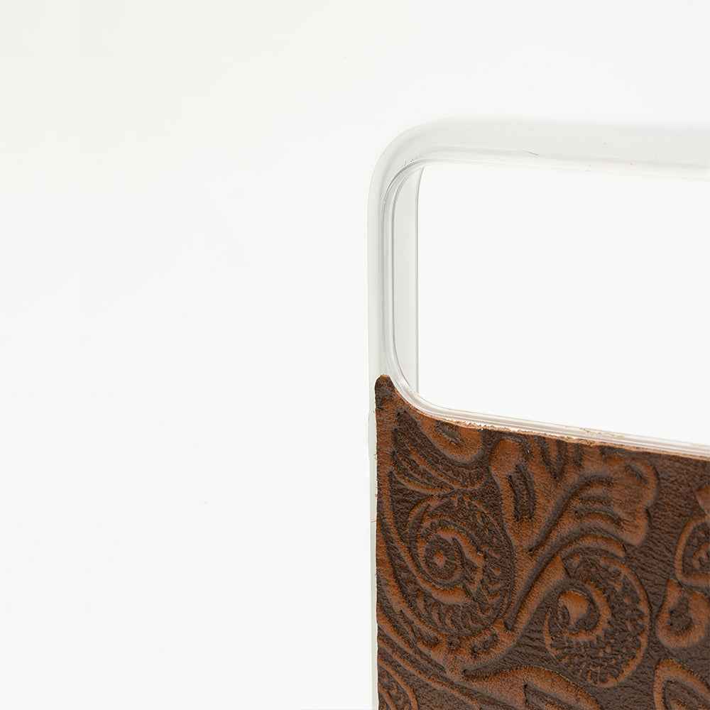 Myra Toolcrest Embossed Leather iPhone 17 Pro Max Mobile Case