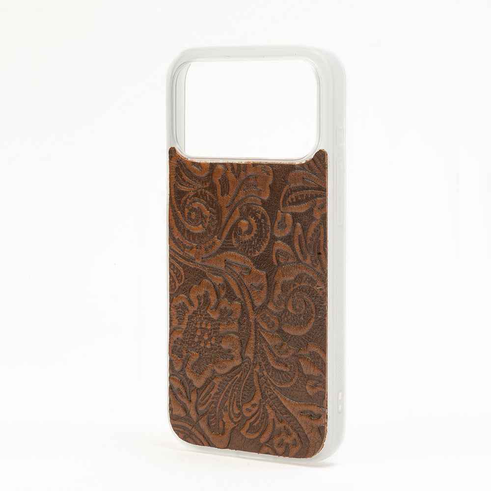 Myra Toolcrest Embossed Leather iPhone 17 Pro Max Mobile Case