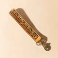 Myra Wildhue Western Key Fob in light brown with hand painted detail