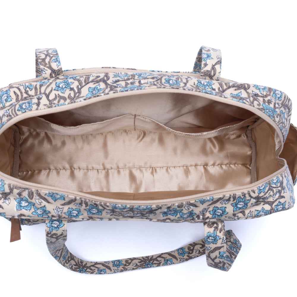 Myra Sunnyfield Cotton Diaper Bag in Dusty Teal