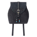 Myra Yellowstone Ironwood Studded Suede Leather Concealed Carry Bag in Shadow Black