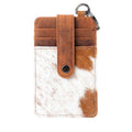 Myra Roper Card Holder for Women in brown with hair-on detail