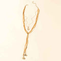Myra Ranchlight Star Leather Necklace in Saddle Tan