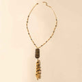 Myra Trailstamp Pendant Necklace in Burnished Tan