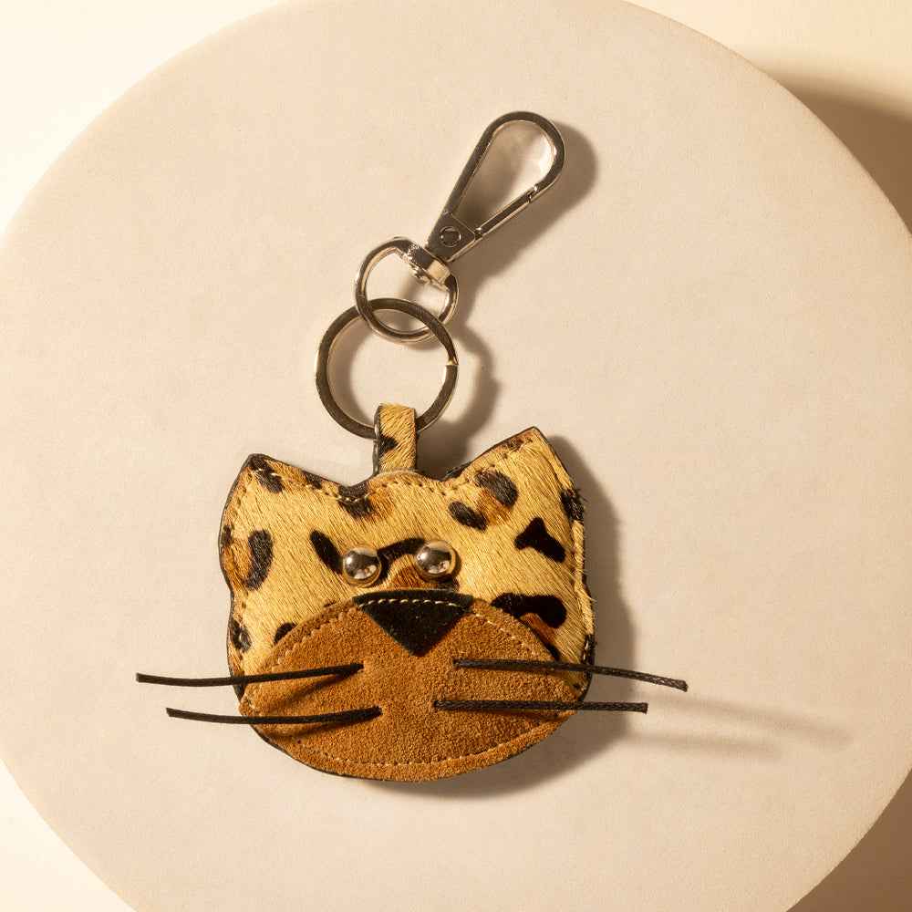 Myra Calico Ridge Cat Keychain in Desert Hide Mix