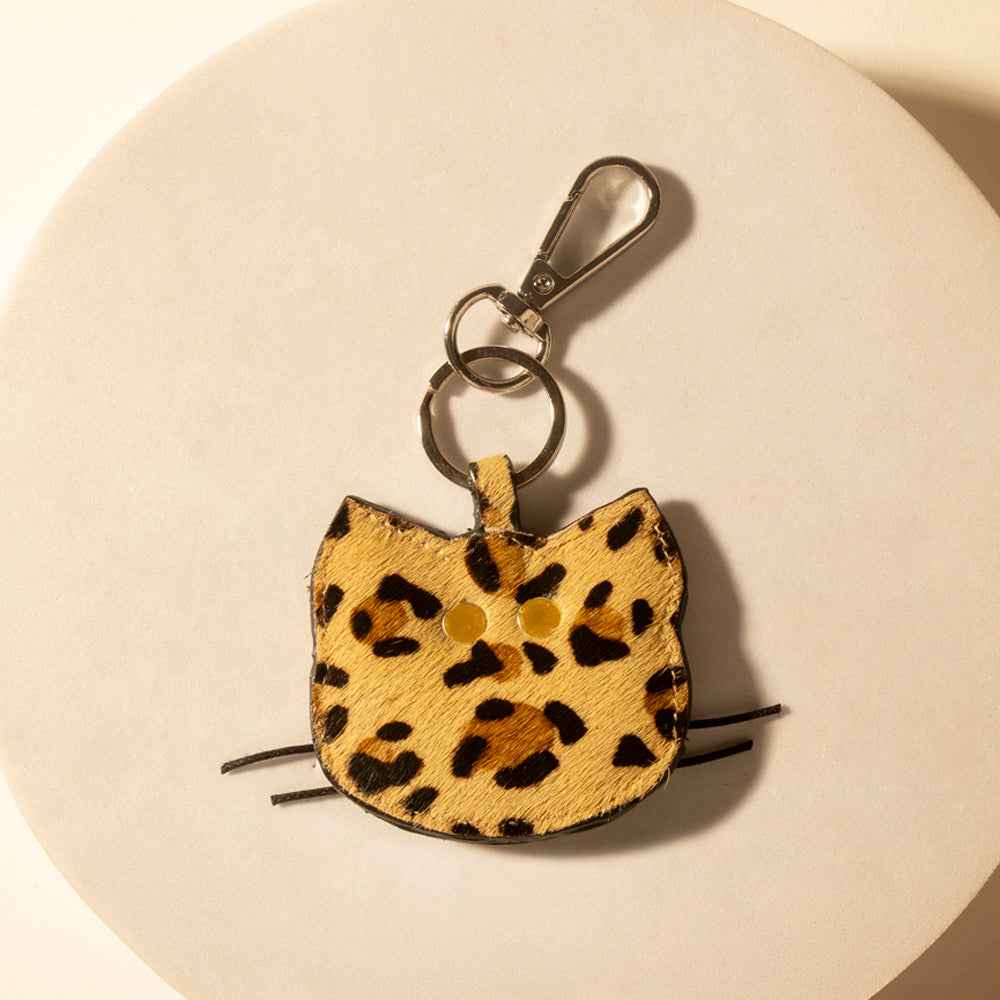 Myra Calico Ridge Cat Keychain in Desert Hide Mix
