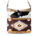 Myra Wovenstone Western shoulder Bag for Women in rust with Aztec detail