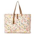 Myra Brookside Cotton & Leather Weekender Bag in Blush Cream