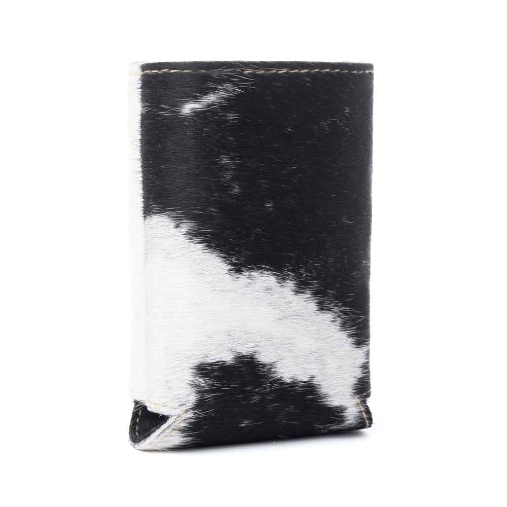 Myra Birch Valley Hairon Leather Beer Can Holder in Ivory Slate