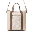 Myra Sunfield Haven Cotton & Leather Tote Bag in Timber Cream