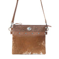 Myra Thunderpeak Concho Hairon Leather Bag in Fawn Sand