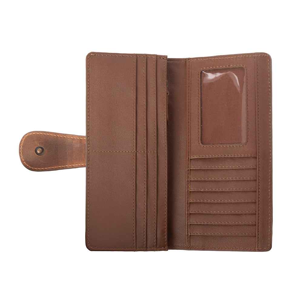 Myra Cedarbar Hairon Leather Women’s Wallet in Honey Drift